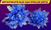 Aprenda a Fazer esta Estonteante Flor com Fitas de Cetim Azul