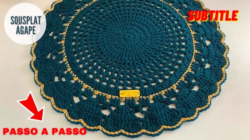 Sousplat Crochê Ágape Jogo Americano Fácil Econômico Tutorial Crochet