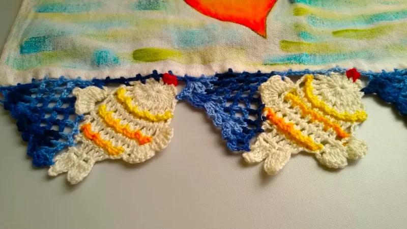 Barrado De Peixinho 39 | Como Fazer Bico De Crochê Para Iniciantes