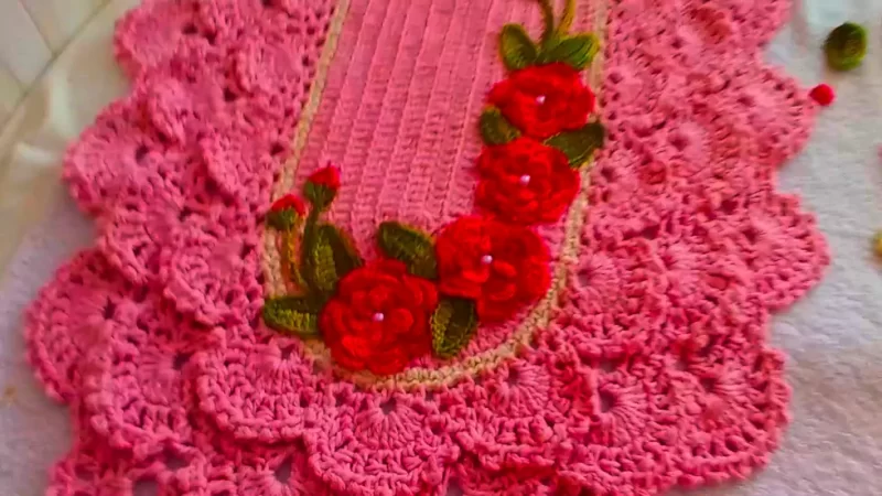Tapete De Croche Oval Rendado Com Flores Passo A Passo Completo